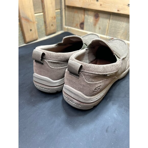 Skechers Mens Relaxed Fit Air-Cooled Memory Foam Slip-On Shoes Size 11 Taupe - Picture 5 of 9